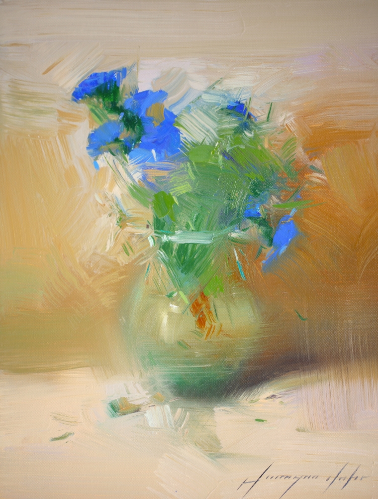 Vase of Flowers, Original oil Painting, Handmade artwork, One of a Kind           